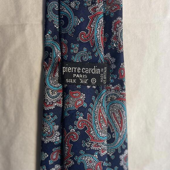 Vintage 70s Pierre Cardin 100% Silk Made in Britain Tie - Picture 1 of 3
